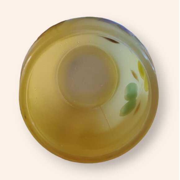 VINTAGE BARTLETT COLLINS COOKIE JAR YELLOW FRUITS FLOWERS - Picture 5 of 5